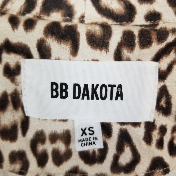 BB Dakota Aleah Leopard Print Drape Jacket size XS - Picture 3 of 7